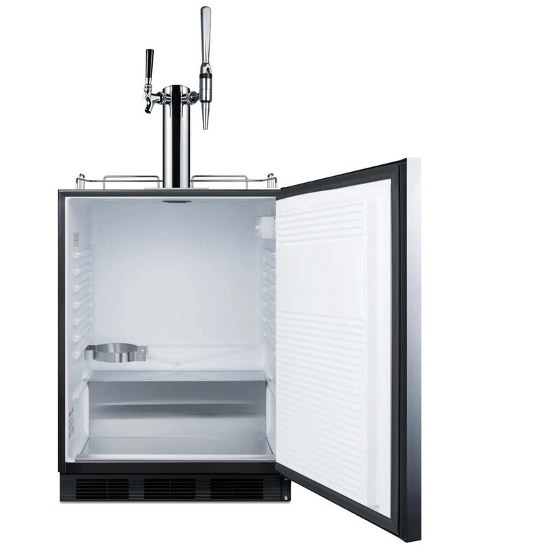 Summit 24 in. 5.5 cu. ft. Cold Brew Coffee Dispenser with 2 Taps & Knob Control - Custom Panel Ready, , hires