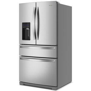Whirlpool 36 in. 26 cu. ft. 4-Door French Door Refrigerator with Ice & Water Dispenser - Fingerprint Resistant Stainless, Fingerprint Resistant Stainless, hires