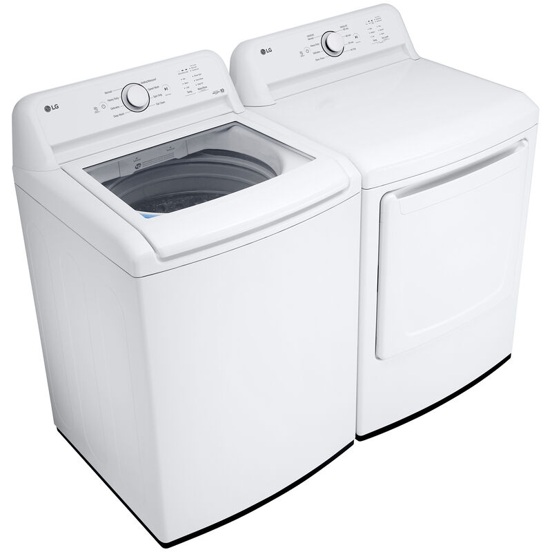 LG 27 in. 4.1 cu. ft. Top Load Washer with 4-Way Agitator, Slam Proof Glass Lid & True Balance Anti-Vibration System - White, White, hires