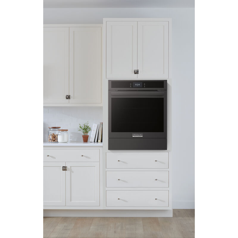 Frigidaire Gallery 24 in. 2.8 cu. ft. Steam Electric Single Wall Oven with True European Convection - Black, , hires