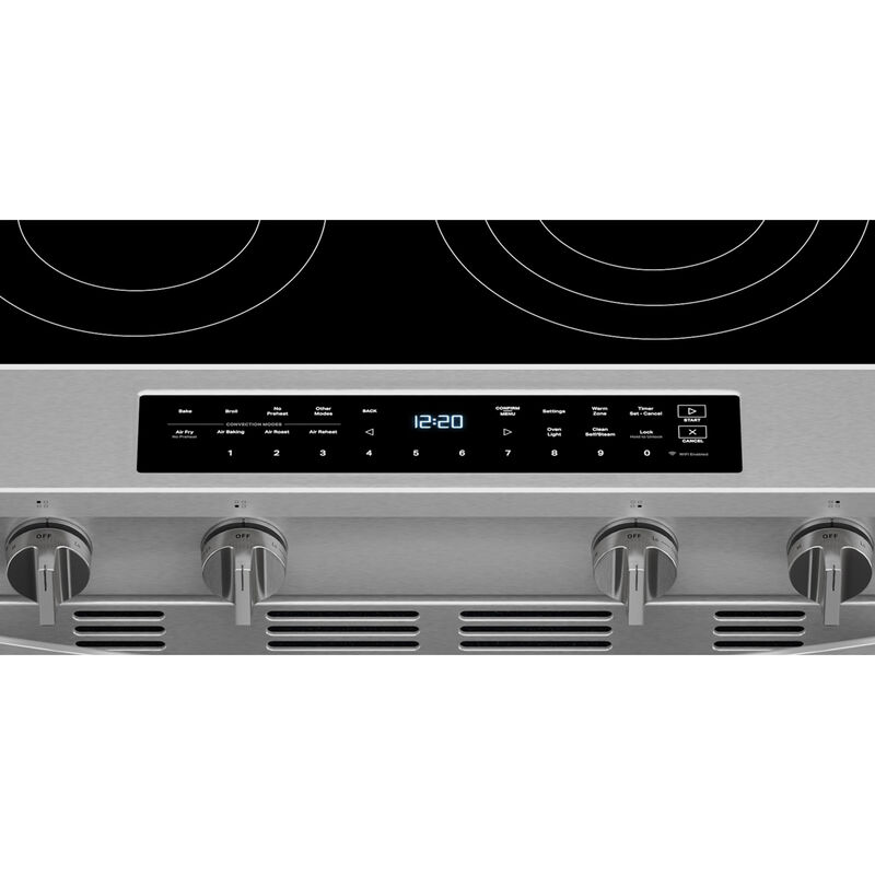 Whirlpool 30 in. 5.3 cu. ft. Smart Air Fry True European Convection Slide-In Electric Range with Radiant Burners - Fingerprint Resistant Stainless, Fingerprint Resistant Stainless, hires