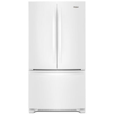 Whirlpool 36 in. 25.2 cu. ft. French Door Refrigerator with Internal Water Dispenser - White | WRFF3236RW