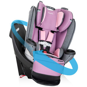 Evenflo Gold Revolve360 Extend All-in-One Rotational Car Seat with SensorSafe - Opal Pink, Opal Pink, hires