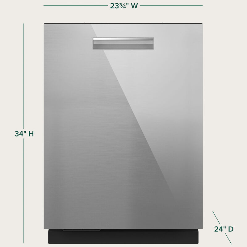 Cafe 24 in. Smart Built-In Dishwasher with Top Control, 39 dBA Sound Level, 16 Place Settings, 5 Wash Cycles & Sanitize Cycle - Modern Glass, , hires