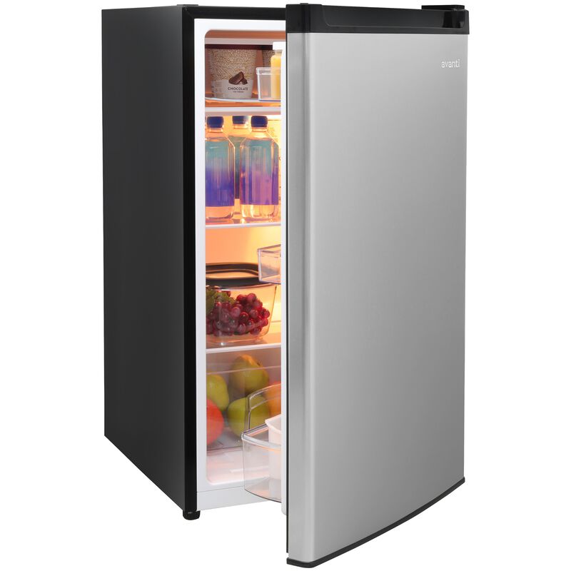Avanti 20 in. 4.4 cu. ft. Mini Fridge with Freezer Compartment - Stainless Steel, Stainless Steel, hires