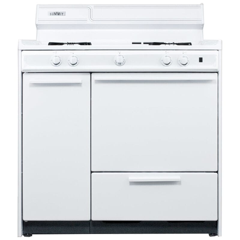 Summit 36 in. 2.9 cu. ft. Gas Range with Open Burners - White, , hires
