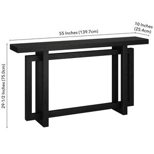 Hudson & Canal Breslow 55" Wide Rectangular Console Table - Black Grain, , hires