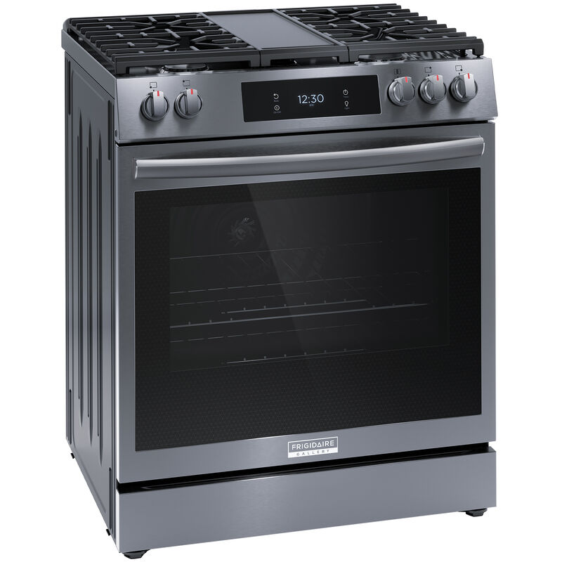 Frigidaire Gallery 30 in. 6.1 cu. ft. Air Fry Convection Oven Freestanding Gas Range with 5 Sealed Burners & Griddle - Black Stainless Steel, , hires