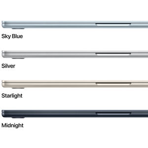 Apple MacBook Air (2025) 15.3 in. Notebook with Apple Intelligence, Apple M4 10-Core CPU, 10-Core GPU, 16 GB RAM, 256 GB SSD, up to 18 Hrs. of Battery Life & Mac OS - Sky Blue, , hires