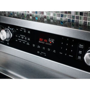 KitchenAid 30 in. 6.7 cu. ft. True European Convection Double Oven Electric Range with Radiant Burners - Stainless Steel, Stainless Steel, hires