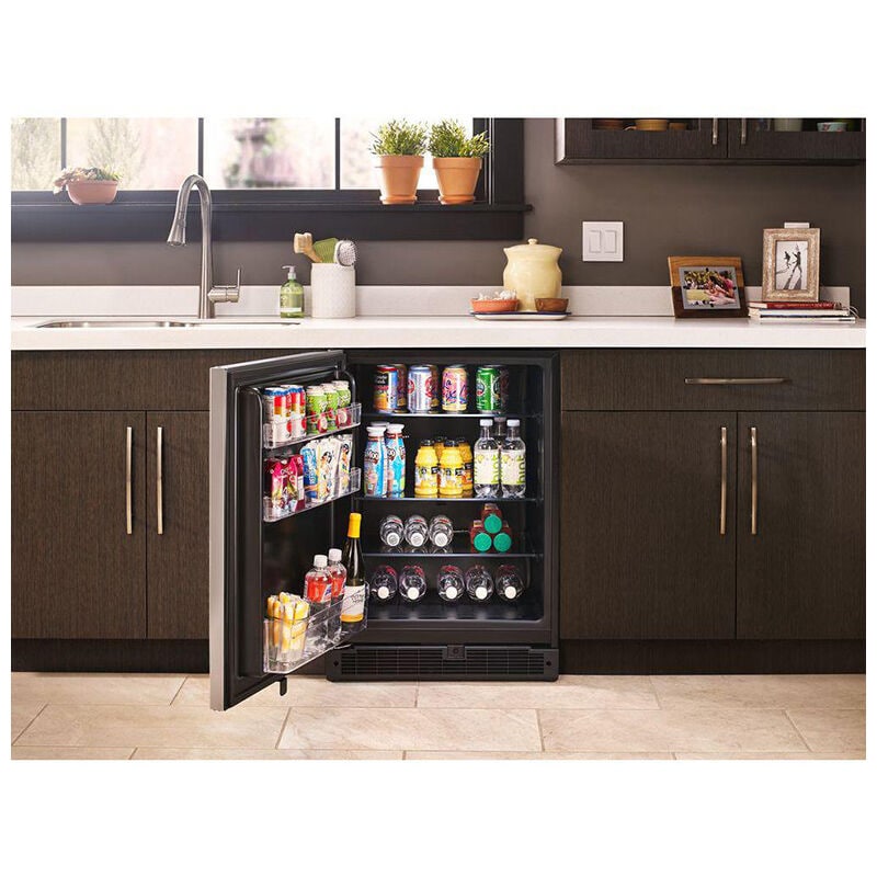 Whirlpool 24 in. 5.1 cu. ft. Undercounter Refrigerator - Fingerprint Resistant Stainless Steel, , hires