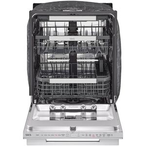 SKS 24 in. Top Control Flush-Mount Smart Dishwasher with 40 dBa Sound Level, 3rd-Rack & Dynamic Heat Dry - Stainless Steel, , hires