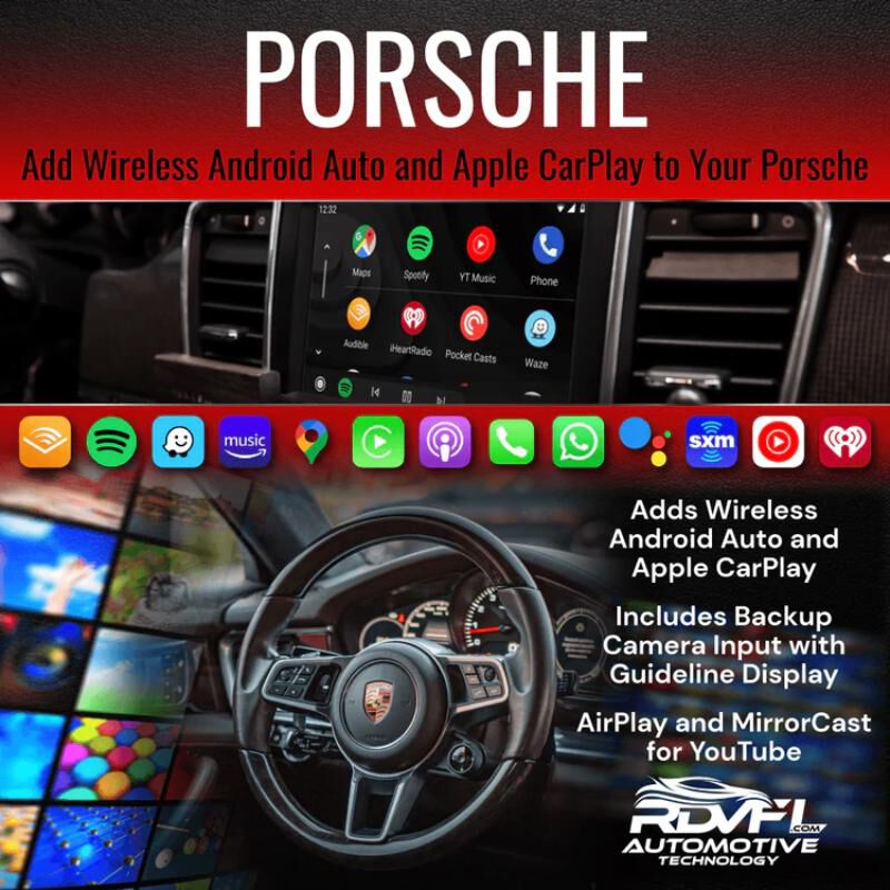 RDVFL Wireless CarPlay/Android Auto for Porsche Vehicles w/ PCM4 Radio, , hires