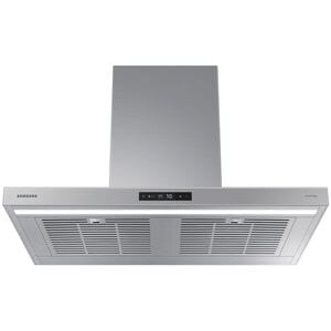 Samsung 36 in. Smart Convertible Chimney Style Range Hood with 630 CFM, 4 Fan Speeds & 1 LED Light - Gray, Gray, hires