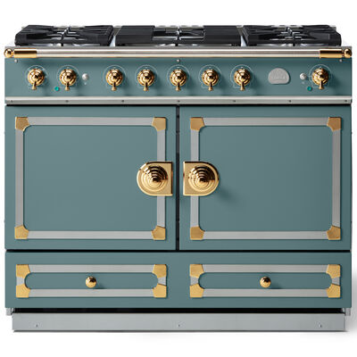 La Cornue Cornufe Series 43 in. 4.6 cu. ft. Standard Convection Double Oven Electric Range with 5 Induction Burners - Ocean | C1OF-I