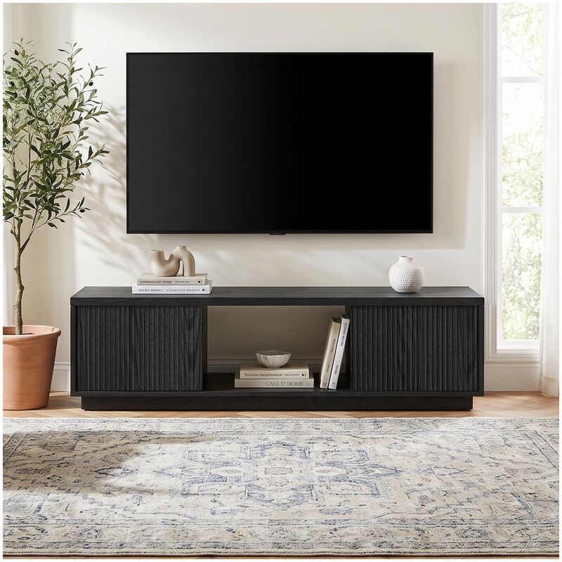 Preston & Cole Finnegan 58" Wide TV Stand for TVs up to 65" - Black Grain, , hires