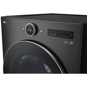 LG 27 in. 7.8 cu. ft. Smart Stackable Ventless Electric Dryer with Heat Pump & Sensor Dry - Black Steel, , hires