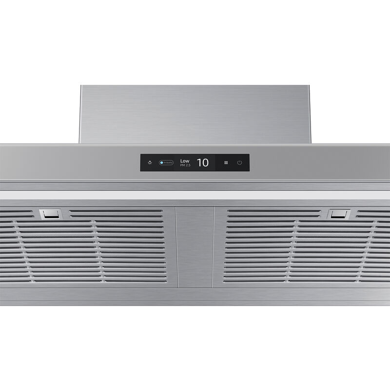 Samsung 36 in. Chimney Style Smart Range Hood with 4 Speed Settings, 630 CFM & 1 LED Light - Gray, , hires