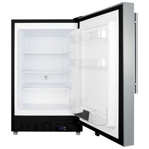 Summit 21 in. 2.7 cu. ft. Upright Compact Freezer with Adjustable Shelves & Digital Control - Stainless Steel, , hires