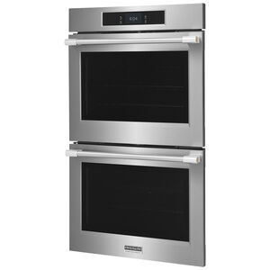 Frigidaire Professional 30 in. 10.6 cu. ft. Smart Top Control Steam Electric Double Wall Oven with True European Convection - Stainless Steel, , hires