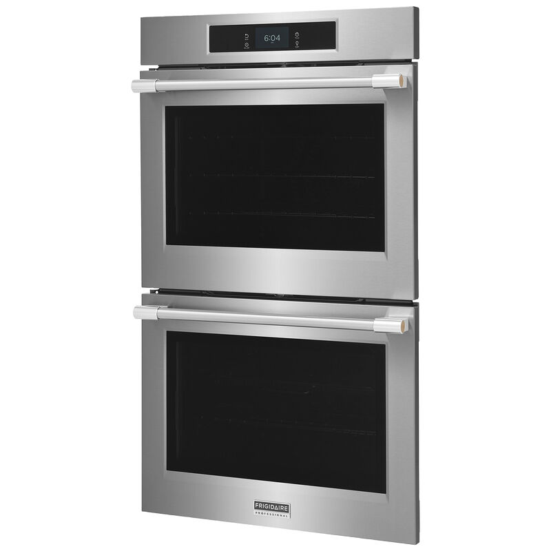 Frigidaire Professional 30 in. 10.6 cu. ft. Smart Top Control Steam Electric Double Wall Oven with True European Convection - Stainless Steel, , hires