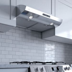 XO 30 in. Convertible Standard Style Range Hood with 350 CFM, 2 Fan Speeds & 2 Halogen Lights - Stainless Steel, Stainless Steel, hires