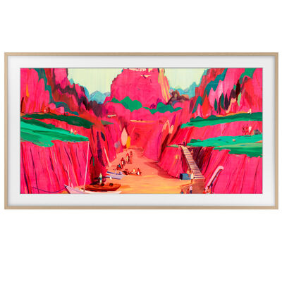 Samsung Frame 75" Customizable Bezel - Modern Teak Compatible with Samsung 2021 and 2024 The Frame TVs | VG-SCFF75TKB