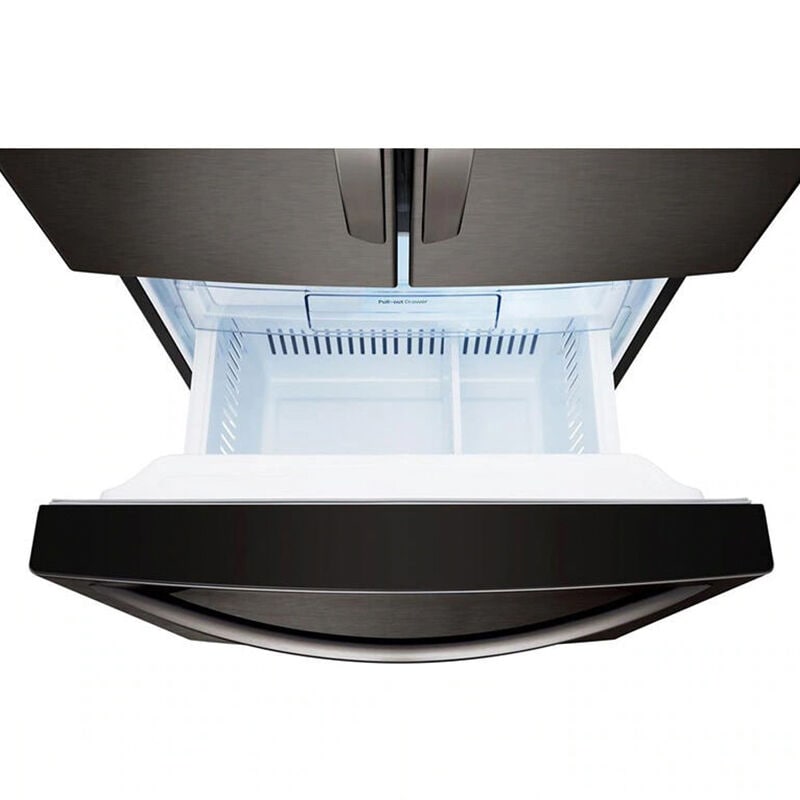 LG 30 in. 21.8 cu. ft. French Door Refrigerator with Ice Maker - Black Stainless, Black Stainless, hires