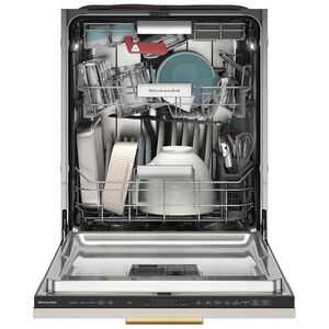 KitchenAid 24 in. Built-In Dishwasher with Top Control, 39 dBA Sound Level, 14 Place Settings & 5 Wash Cycles & Sanitize Cycle - Custom Panel Ready, Custom Panel Required, hires