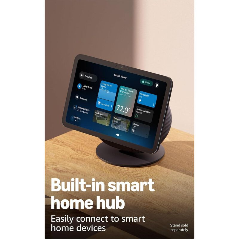 Amazon Echo Show 8 (newest model), Vibrant HD 8.7" display with spatial audio, designed for Alexa+ (Glacier White), , hires