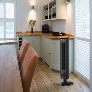 Lasko 32 in. Oscillating Tower Fan with 3 Speed Settings & Remote Control - Black, , hires