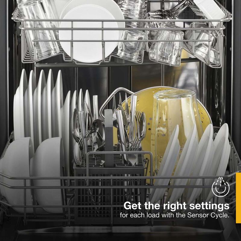 Whirlpool 24 in. ADA Compliant Front Control Dishwasher with 51 dBa Sound Level - White, White, hires