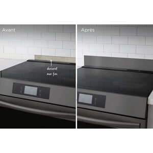 Frigidaire Front Control Range Universal Backguard - Black Stainless Steel, , hires