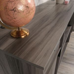 Sauder TV Stand with 2 Drawers and 2 Shelves - Fits TVs up to 65" - Mahogany Brown, , hires