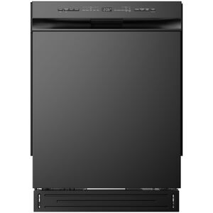 Midea 24 in. Front Control Flush-Mount Dishwasher with 52 dBA Sound level, Auto Open Door & Pocket Handle - Black, , hires