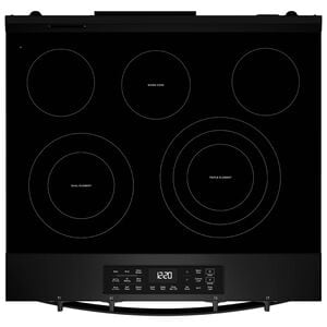 Whirlpool 30 in. 5.3 cu. ft. Smart Air-Fry Standard Convection Electric Range with Radiant Burners - Black, , hires