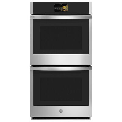 GE Profile 27" 8.6 Cu. Ft. Electric Smart Double Wall Oven with True European Convection & Self Clean - Stainless Steel | PKD7000SNSS