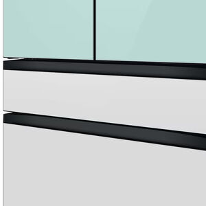 Samsung Bespoke 36 in. 28.8 cu. ft. Smart 4-Door French Door Refrigerator with Internal Water Dispenser - Morning Blue and White Glass, Morning Blue, hires