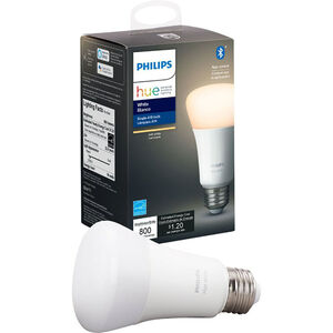 Philips - Hue White A19 Bluetooth Smart LED Bulb - White, , hires