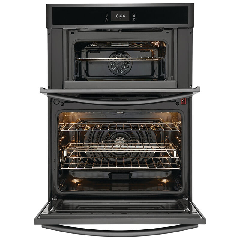 Frigidaire Gallery 30 in. 7 cu. ft. Steam Electric Microwave/Wall Oven Combo with True European Convection - Black Stainless, Black Stainless, hires