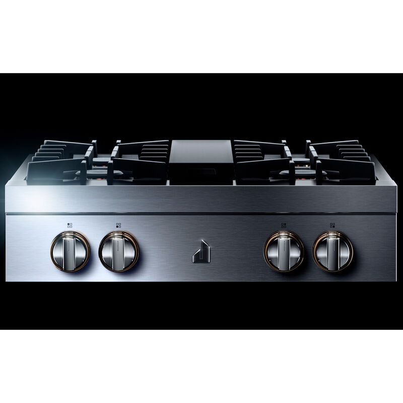 JennAir Rise 30 in. 4-Burner Natural Gas Rangetop with Simmer Burner & Power Burner - Stainless Steel, , hires