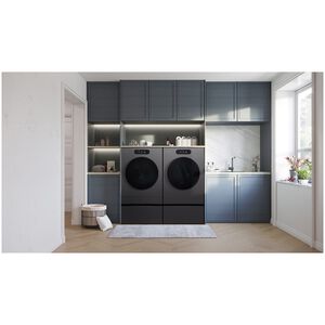 LG 29 in. 5.8 cu. ft. Smart Stackable Front Load Washer with Built-In Intelligence, TurboWash 360, EZ Dispense, Sanitize & Steam Cycle - Brushed Black Steel, , hires
