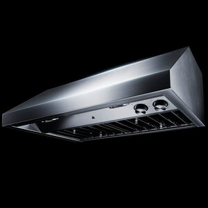 JennAir Pro-Style 30 in. Ducted Canopy Pro Style Style Range Hood with 600 CFM, 4 Fan Speeds & 2 Halogen Lights - Stainless Steel, , hires