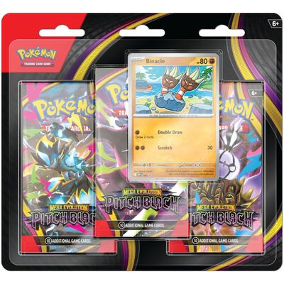 Pokemon Trading Card Game: Mega Evolution - Pitch Black 3-Pack Booster Blister Pack | NDPKME53PK