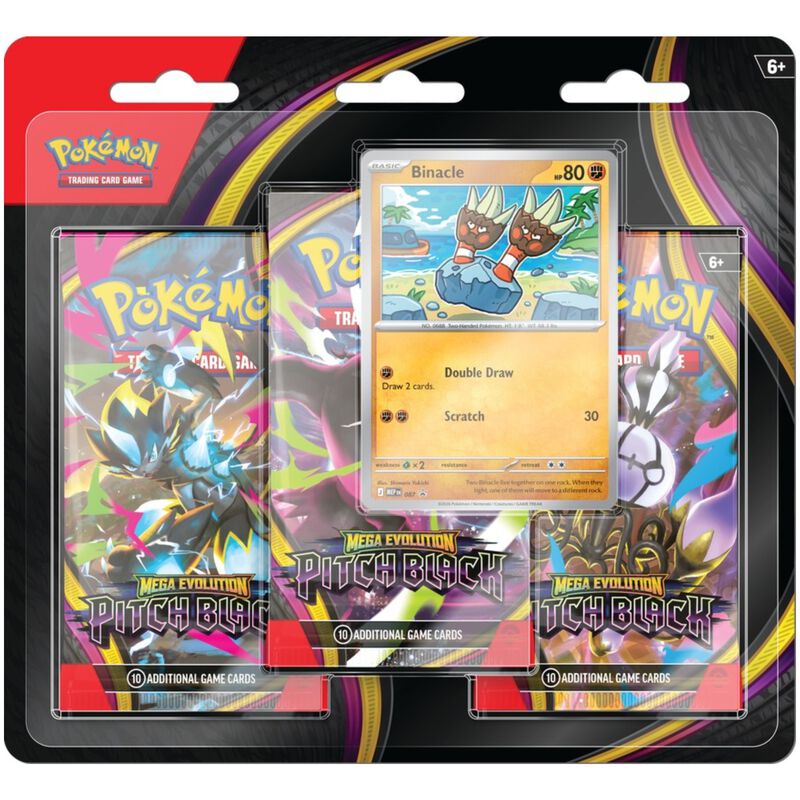 Pokemon Trading Card Game: Mega Evolution - Pitch Black 3-Pack Booster Blister Pack, , hires