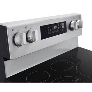 LG 30 in. 6.3 cu. ft. Smart Air-Fry True European Convection Electric Range with Radiant Burners Stainless Steel, , hires