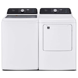 Midea 27 in. 7.0 cu. ft. Smart Electric Dryer with Sensor Dry & Sanitize Cycle - White, White, hires
