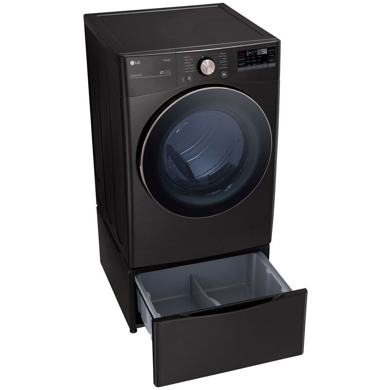 シセルリノ　 Dryer ブラック Samsung 7.5 Cu. Ft. Stackable Electric Dryer with Sensor Dry Black
