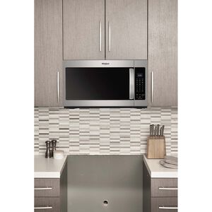 Whirlpool 30 in. 1.9 cu. ft. 1000W Over-the-Range Microwave with 300 CFM & Sensor Cooking - Stainless Steel, Stainless Steel, hires