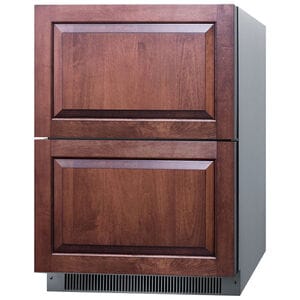 Summit 24 in. 4.8 cu. ft. Outdoor Double Refrigerator Drawers - Custom Panel Ready, , hires